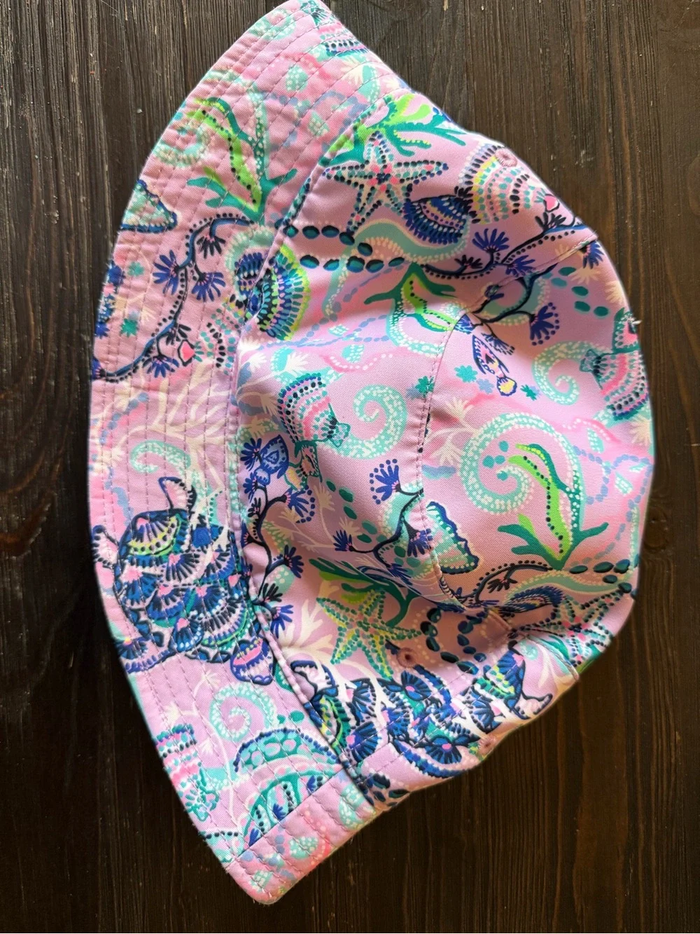 Lilly Pulitzer Bucket Hat Lilac Freesia Mermaid For You Sea Life - One Size